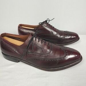 Allen Edmonds Chester Oxford Dress Shoes Men 12.5B Oxblood Wingtip Medallion Toe